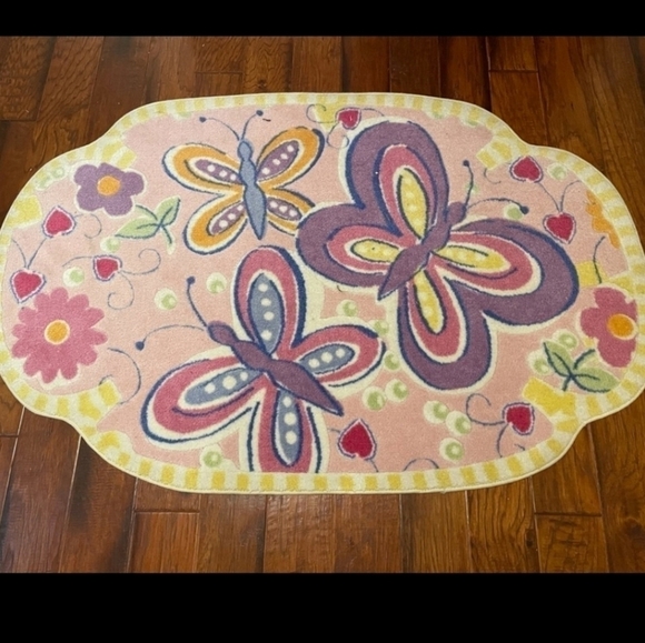 Nevitz Collection The Supreme Collection Glitter Butterfly 100% Nylon 39"x57" - Picture 1 of 6